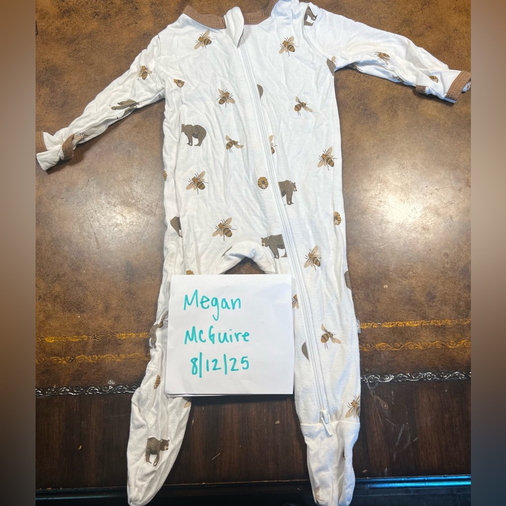 KYTE BABY Zipper footie in Honey Bear